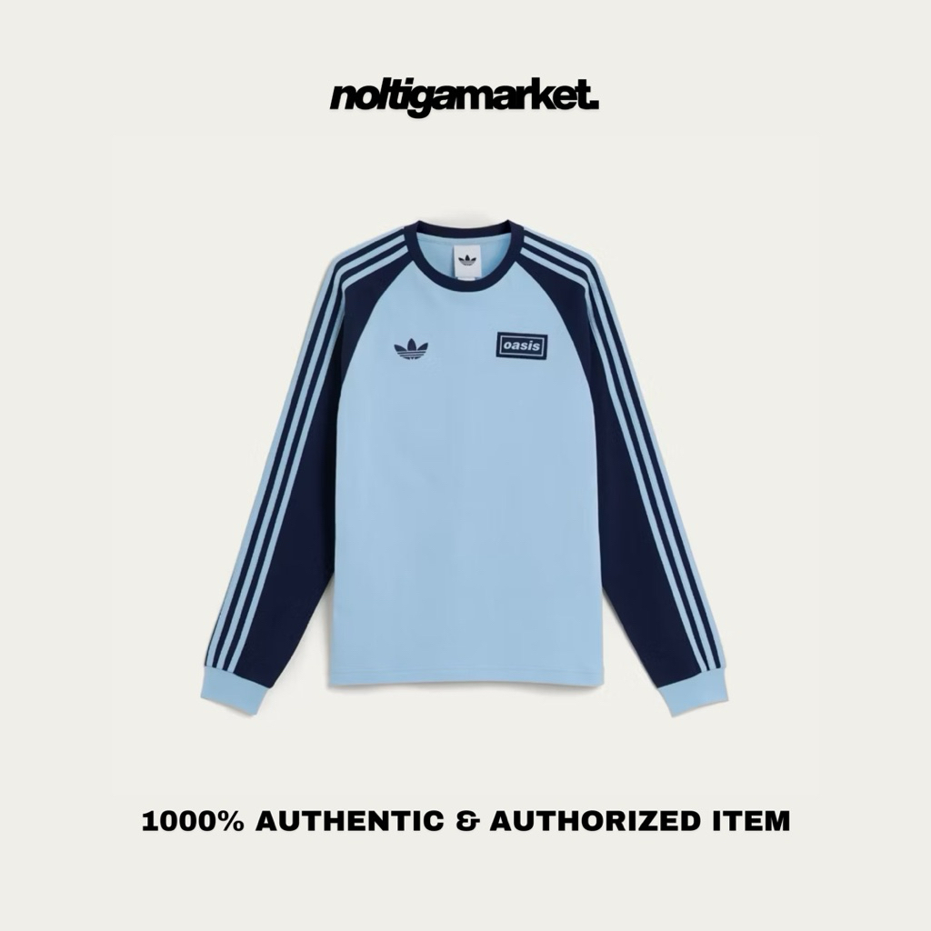Adidas Originals x Oasis Longsleeve Clearsky/Night Indigo - 100% Original Resmi