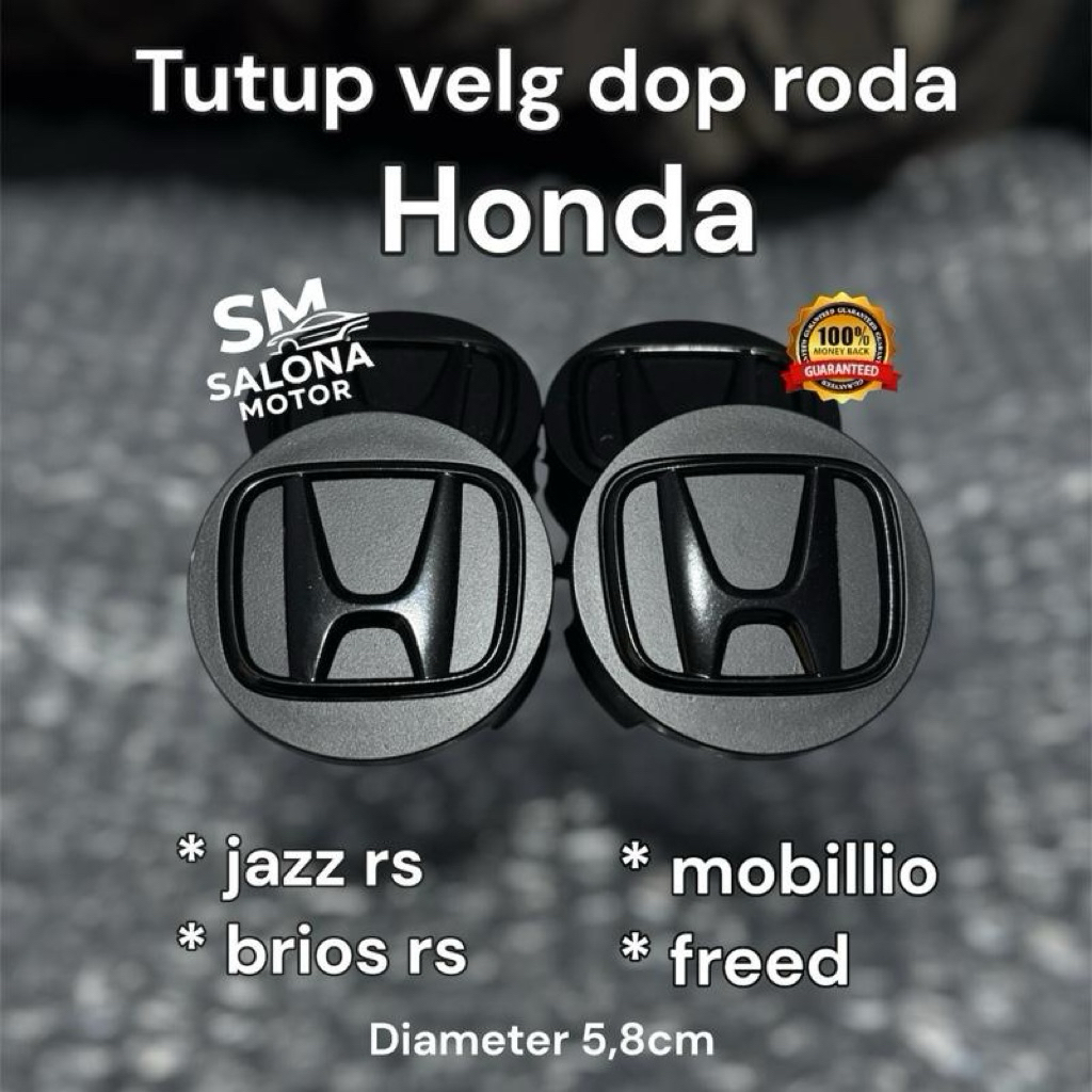 dop roda tutup velg honda jazz RS brio RS freed mobillio original hitam