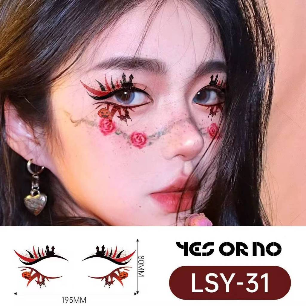 TATTO WAJAH,STIKER WAJAH,HALLOWEN STIKER