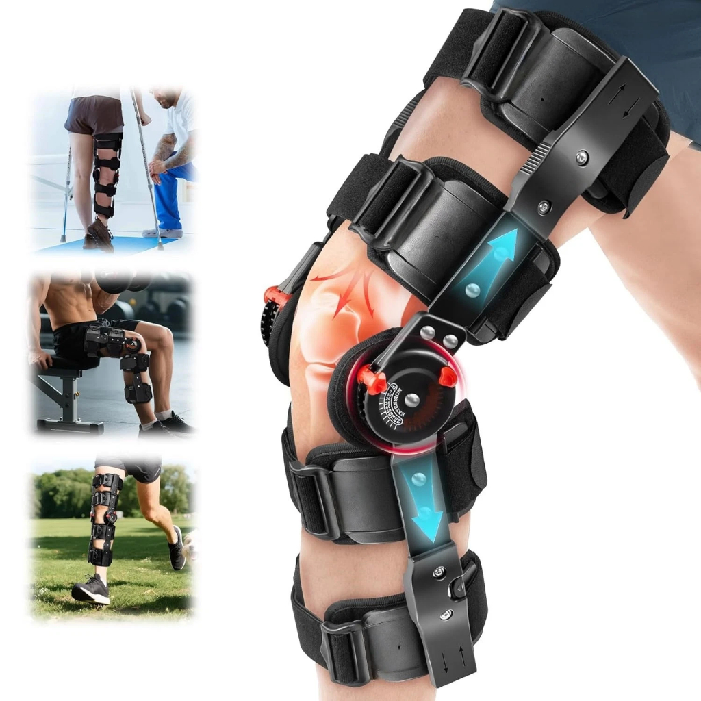 Deker Terapi Lutut Penyangga Terapi Lutut Adjustable Patah Kaki Terapi Kaki Knee Brace Alat Penopang