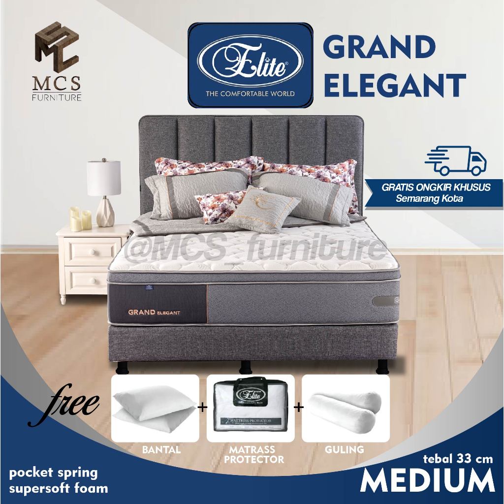 Springbed Kasur Elite Grand Elegant Original 100% Harga Pabrik Mebel Furniture MCS Semarang