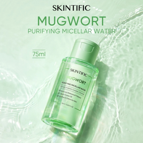 SKINTIFIC - Mugwort Purifying Micellar Water Cocok untuk Kulit Berminyak Berjerawat&Semua Jenis Kuli