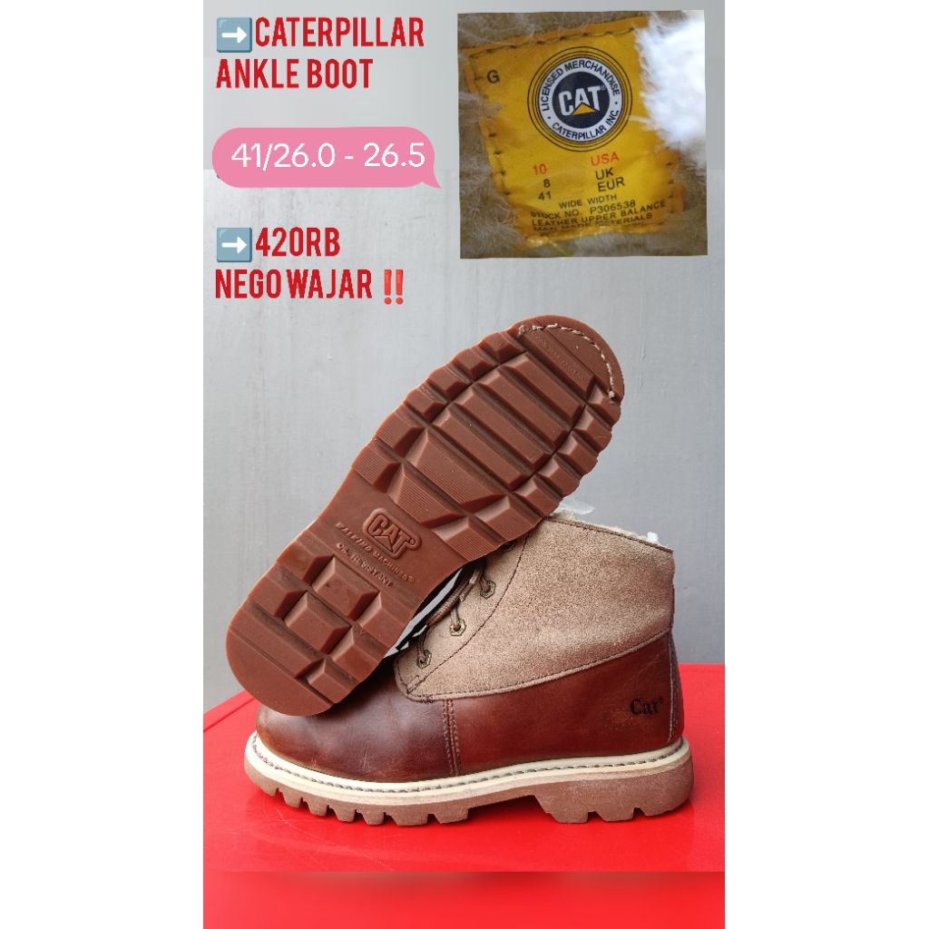 NEGO‼️CATERPILLAR ANKLE BOOT - 41/26.0 - 26.5