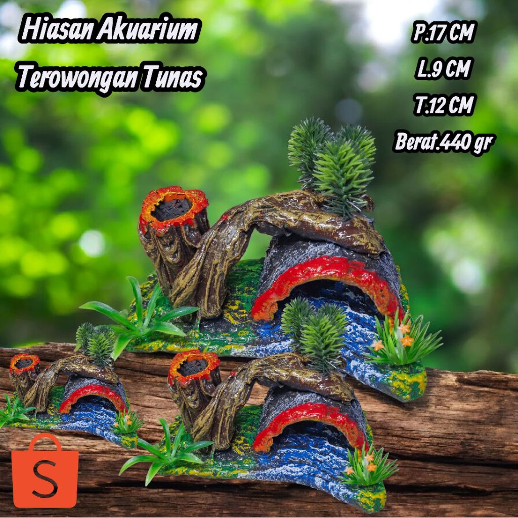 Hiasan Ornament Dekorasi AquariumTerowongan Tunas Rumah ikan