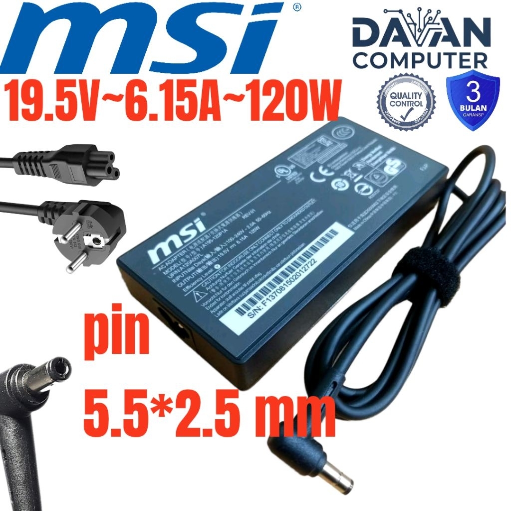 Adaptor charger Laptop MSI ADP-180HB ADP-180HB B ADP-180HB D ADP-180EB ADP-180EB D ADP-150NB D ADP-1