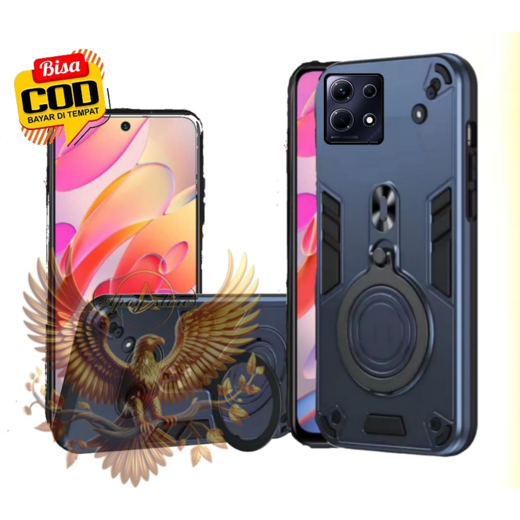 CASE HP INFINIX NOTE 30/ NOTE 30 PRO CASE ROBOT HIT EYE RING PRO CAMERA HARDCASE ARMOR NEW COVER
