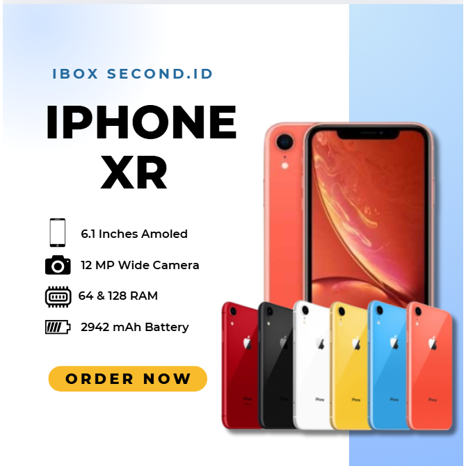 Iphone XR 128GB, 64GB Second Ori Apple, Like New ALLSIM, Fullset
