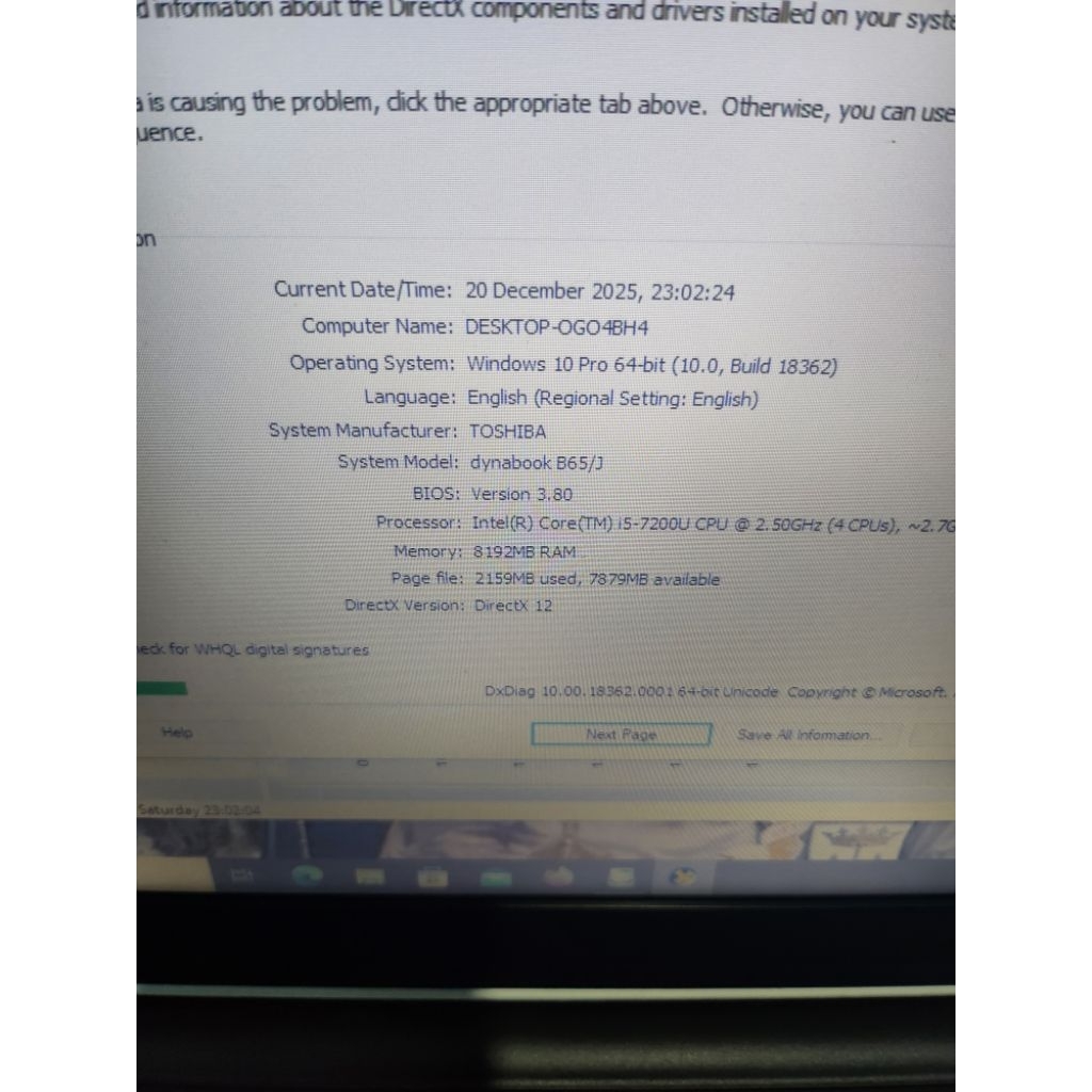 Laptop Toshiba Dynabook B65 Super Mulus..