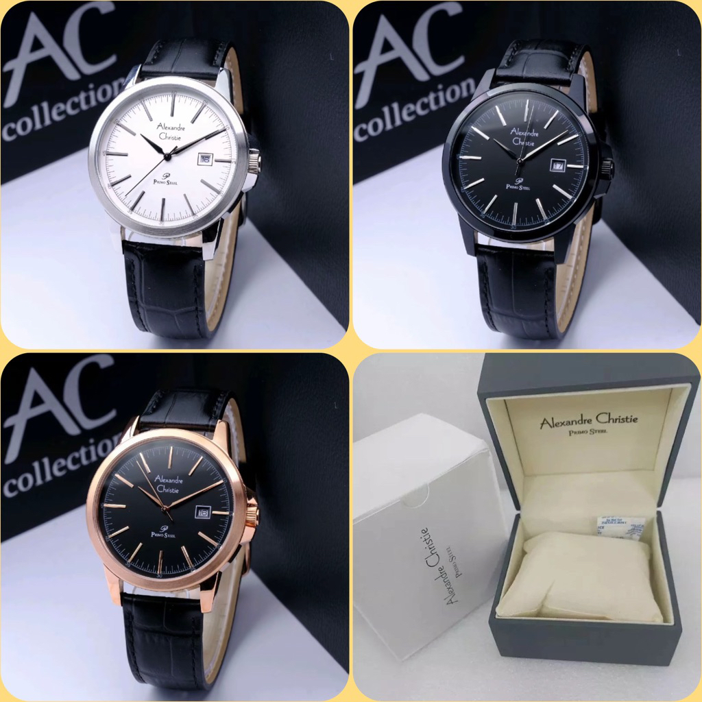 JAM TANGAN PRIA ALEXANDRE CHRISTIE AC 1008 MD / AC 1008 / 1008 ORIGINAL ANALOG STRAP KULIT GARANSI R