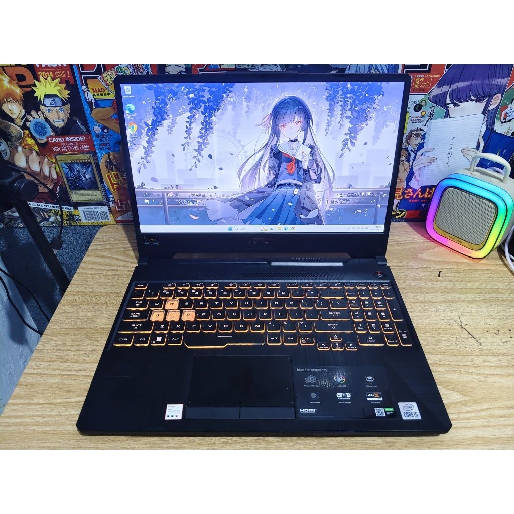 Laptop gaming Asus tuf fx506 F15 i5 10300H GTX 1650 ram 8gb SSD 512 layar FHD IPS 144hz