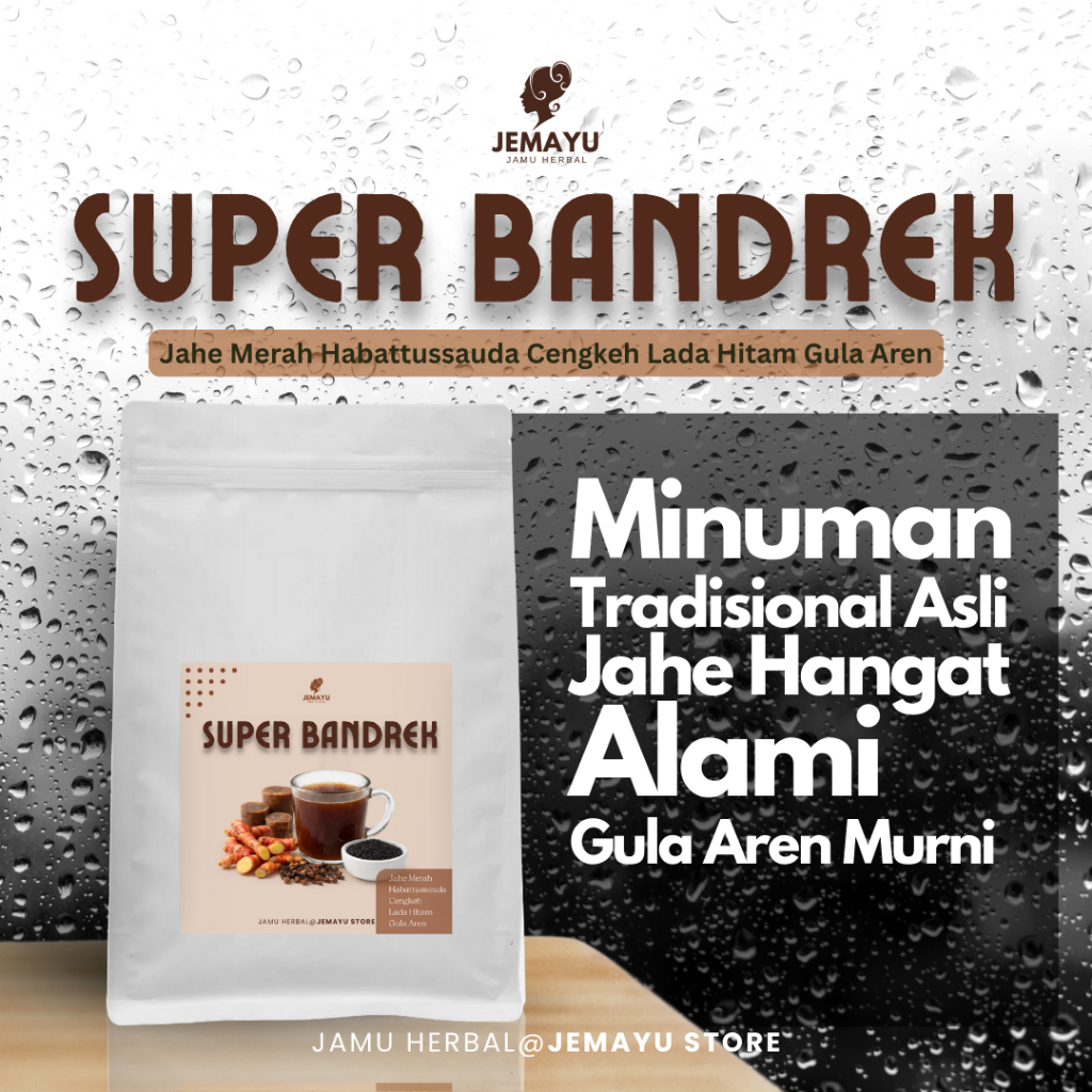 Super Bandrek Habbatussauda Gula Aren Bubuk Wedang Jahe Merah 100 gr
