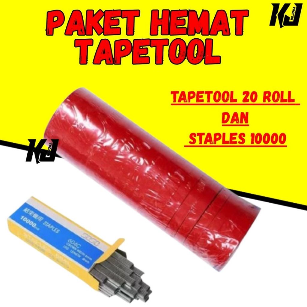 Tapetool alat pengikat tanaman pita tapetool /Tapetool 20 Roll Tapetool Refill Staples 10000