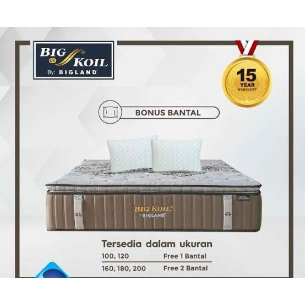KASUR BIGLAND / BIG KOIL / BIGLAND BIG POCKET / MATRAS - SERENE