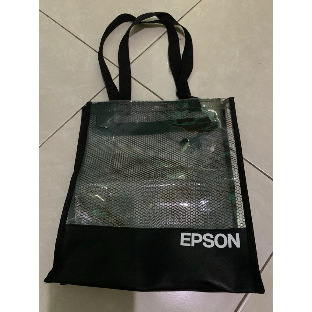 preloved tas transparan totebag epson