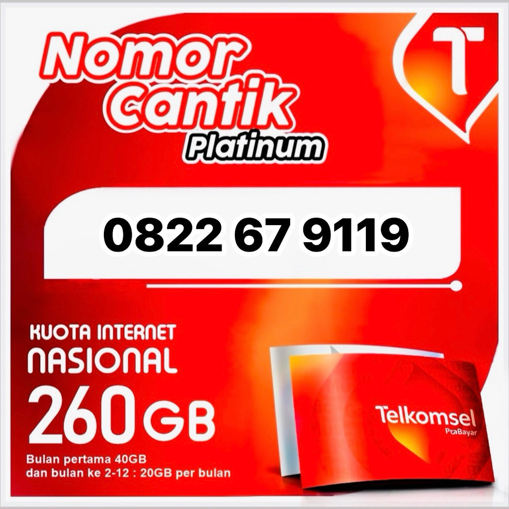 Nomor Cantik 10 Digit 0822 67 9119