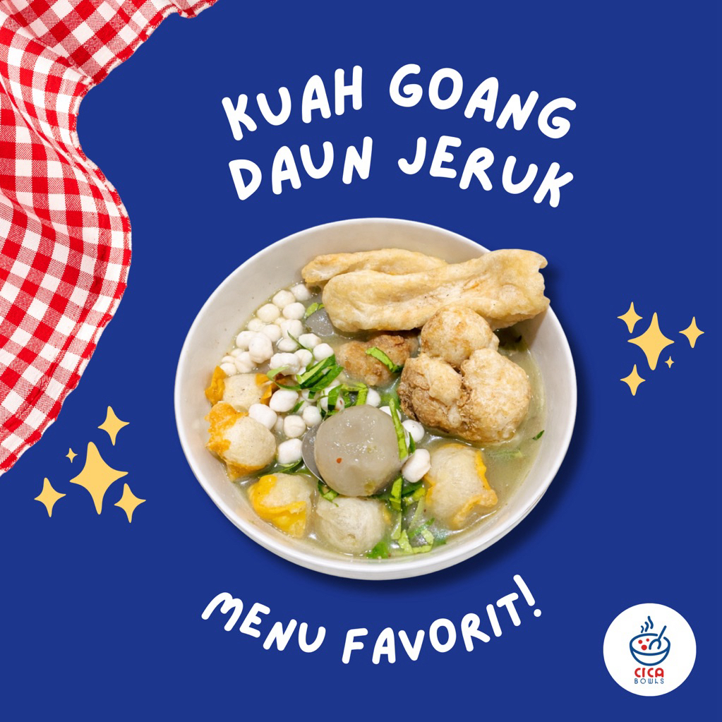 Cilok dan Baso Aci Kuah Goang Daun Jeruk