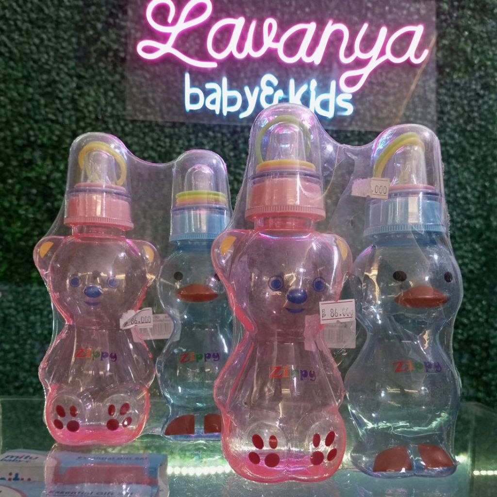 DOT BOTOL SUSU ZIPPY ISI 2 PCS |  KARAKTER BERUANG RATTLE