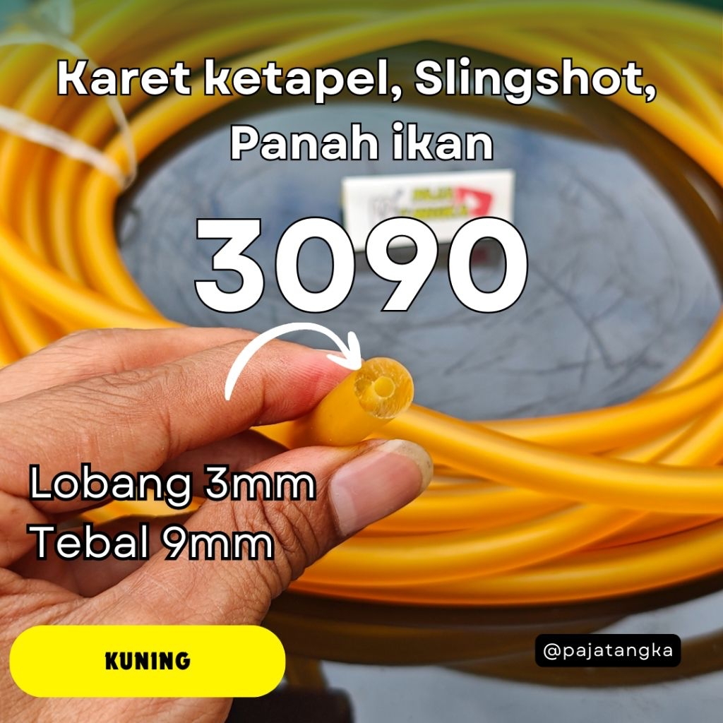 Karet 3090 Panah ikan ketapel ikan slingshot 9mm warna Kuning