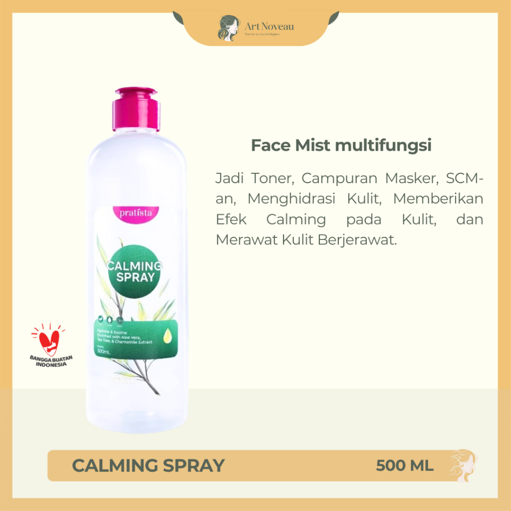 Pratista - Calming Spray - 500ml | Melembapkan Kulit - Menenangkan Jerawat - Untuk Semua Jenis Kulit