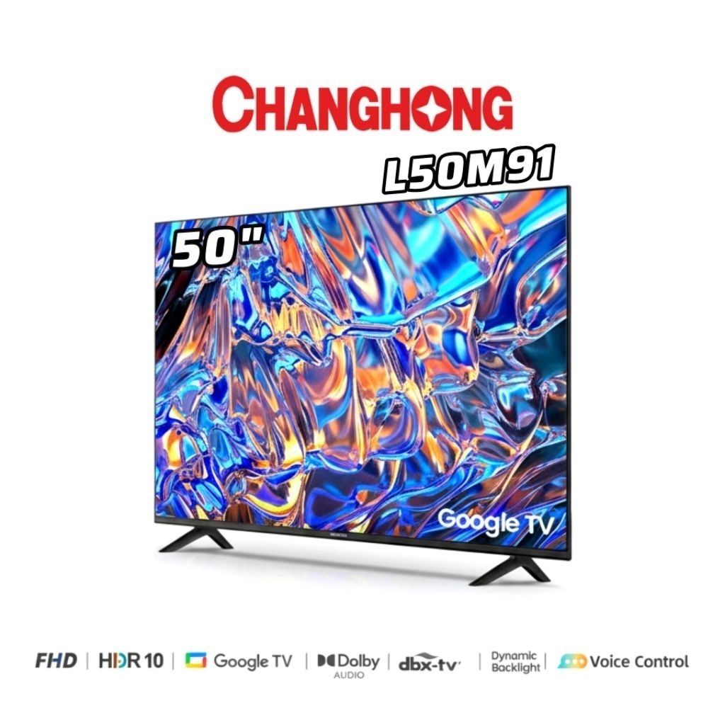 Changhong 50 inch Google TV FHD Wifi Netflix Garansi Resmi