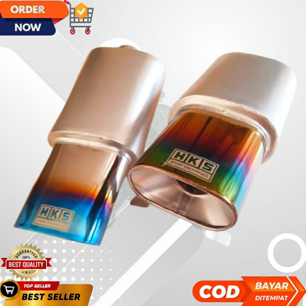 KNALPOT MOBIL SUARA BASS ADEM MODEL HKS RACING KOTAK UNTUK MOBIL BENSIN MANUAL DAN MATIC