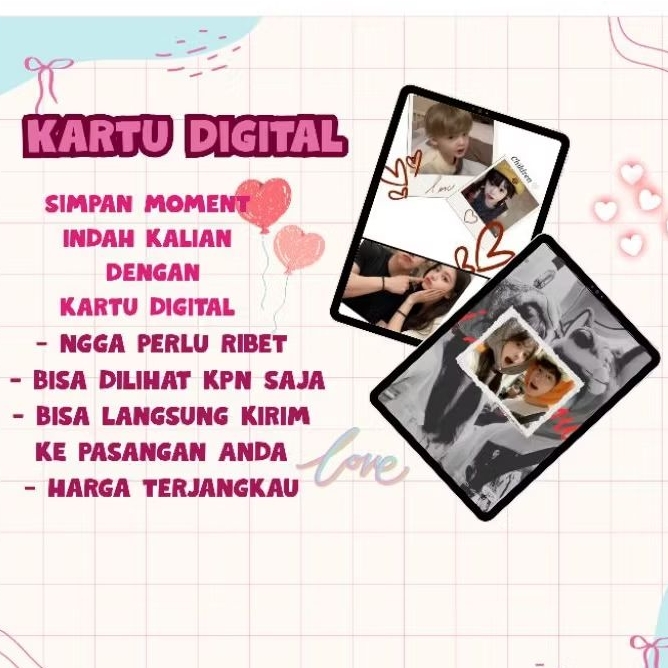 Kartu ucapan digital valentine, anniversary, ulang tahun,dll