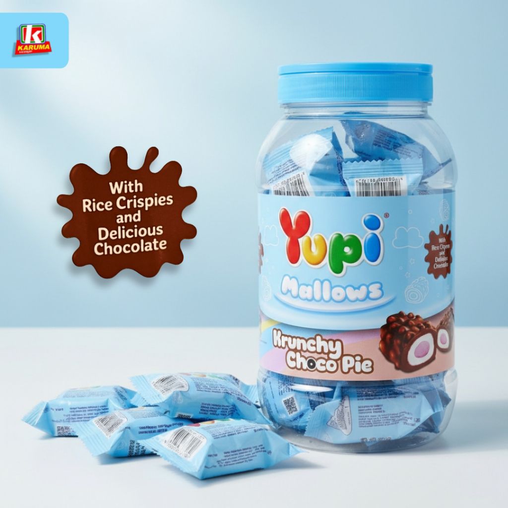 Yupi Mallows Rasa Krunchy Choco Pie 144g