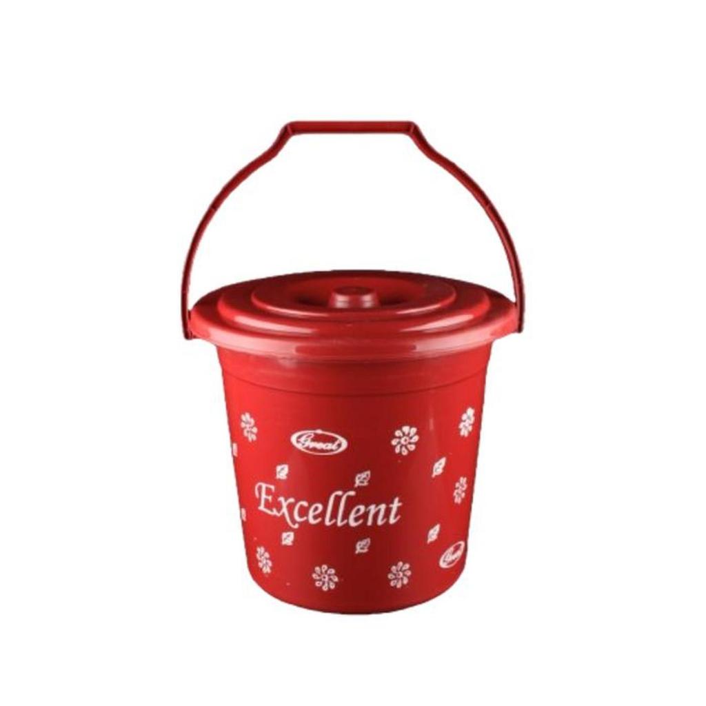 GREAT Ember Gagang Plastik 3 4 6 Galon Tutup Tentengan / Ember Timba Air Warna 12 16 20 Liter Tebal