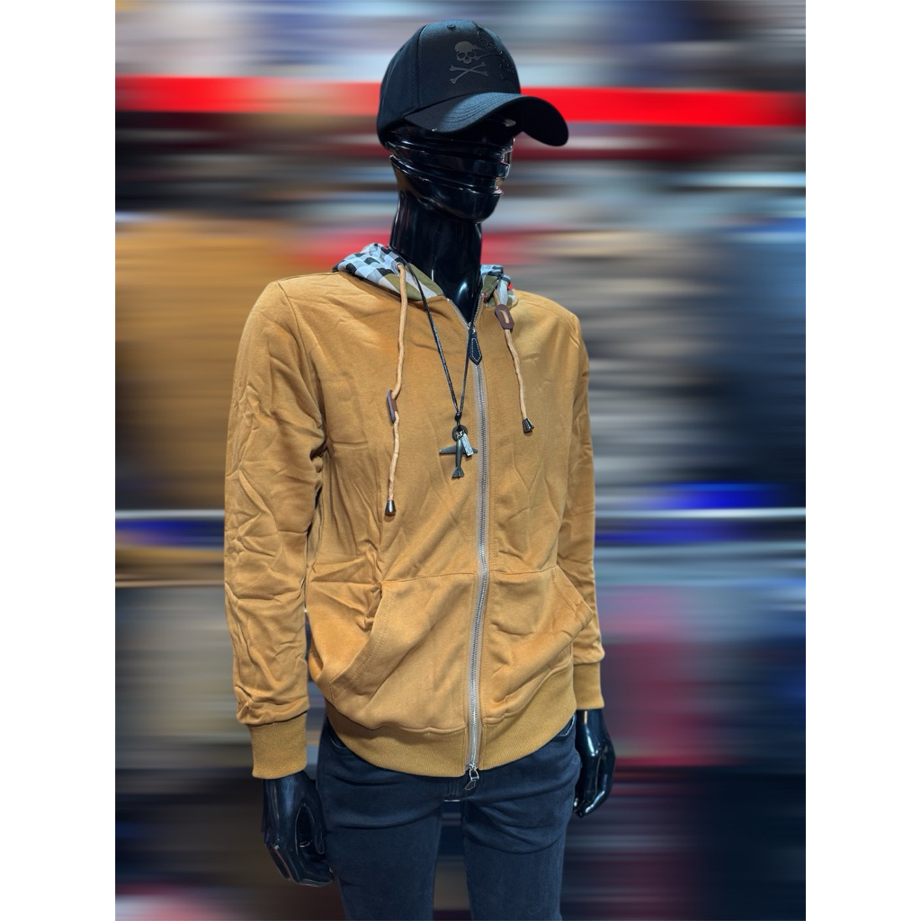 Jaket Hoodie pria unisex BU923008 Premium import