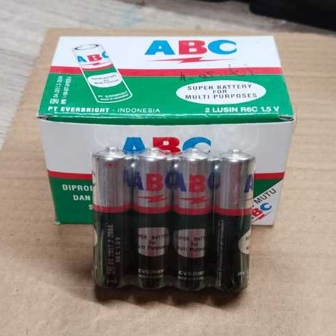 BATERAI ABC HIJAU UKURAN AA / BATREI ABC / BATERAI JAM DINDING ABC HIJAU UKURAN AA