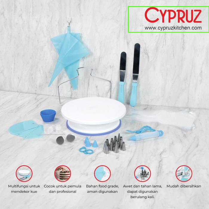 Cypruz Perlengkapan Kue Set Basic Decorating 15 Pcs