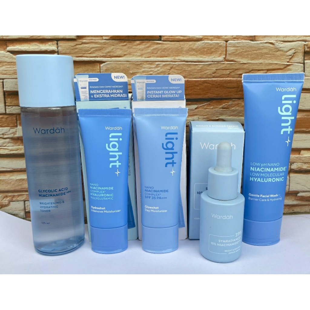 Wardah paket skincare light + wardah symradiance perawatan kulit mencerahkan