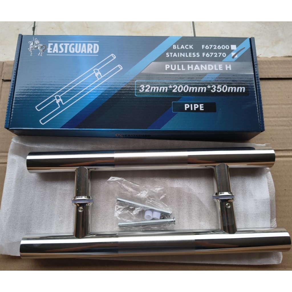 Pull Handle Eastguard 35 cm Stainless / Gagang Pintu Stainless Black Bulat / Tarikan Pintu Eastguard