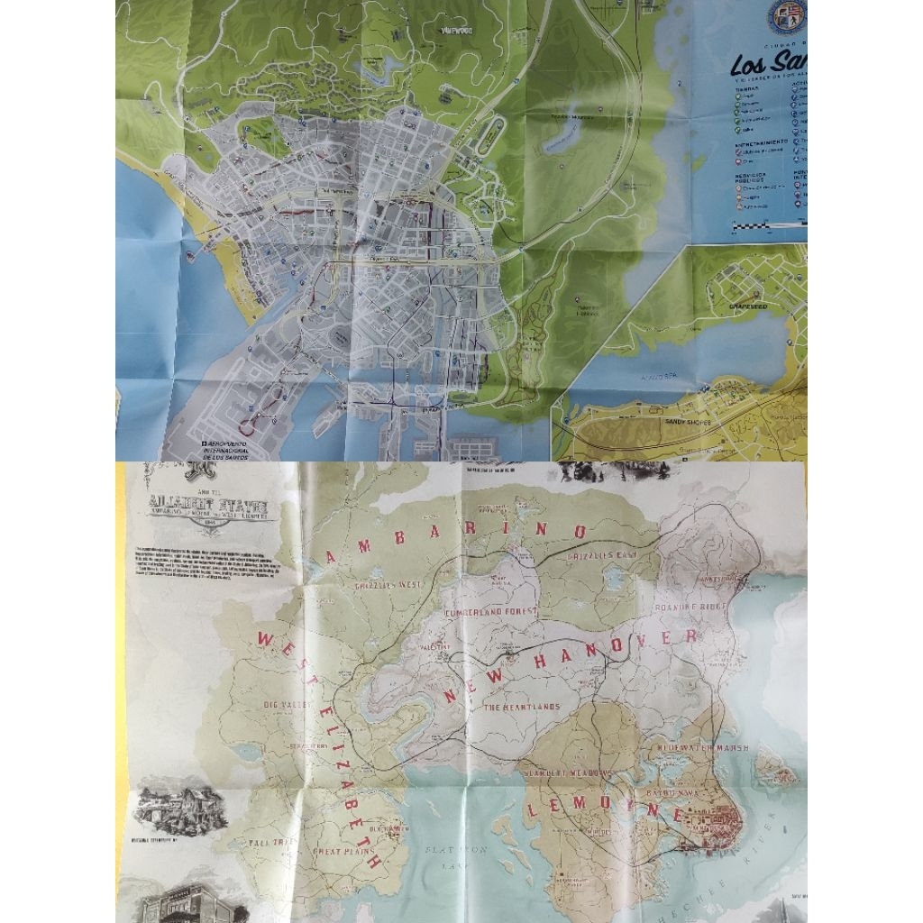 Map peta GTA V RDR 2 Mafia The witcher assassin game kaset BD ps4 ps3