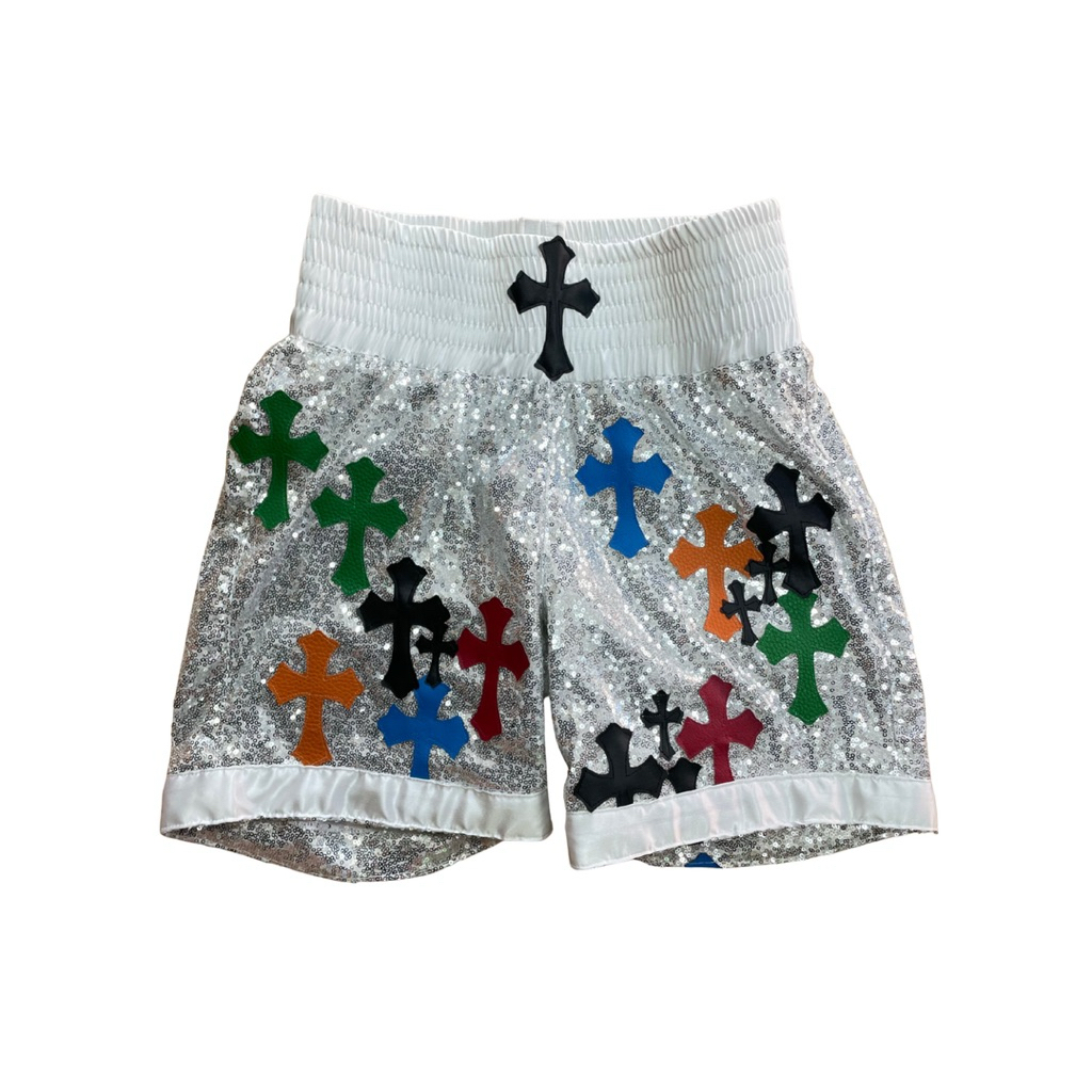 Brawlers Boxing Special Custom Boxing Trunk Pro-Style “Chrome Hearts x Starlight”