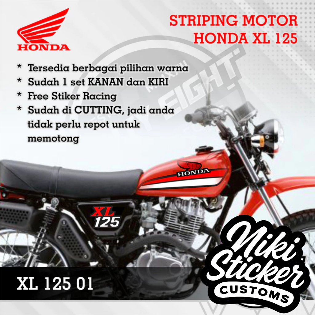 stiker motor Striping Honda Xl 125 Variasi