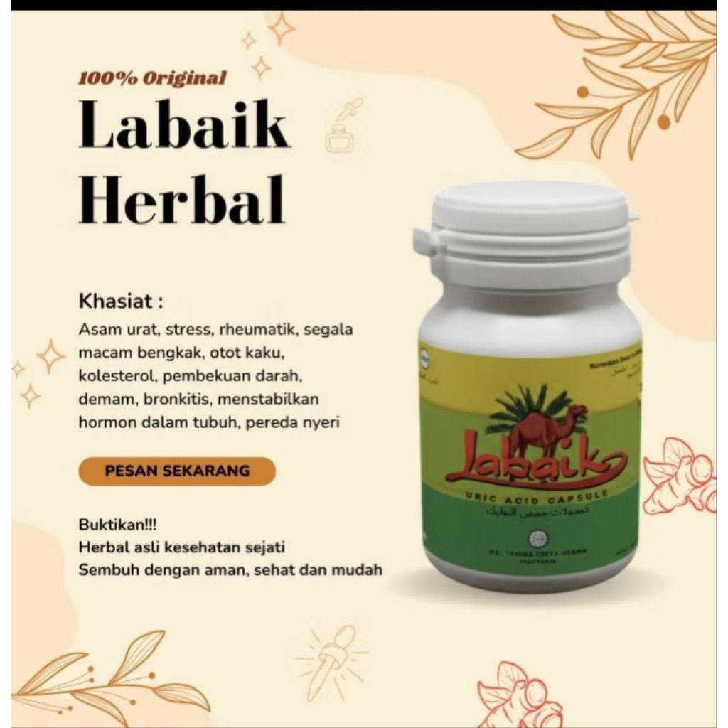 KAPSUL ASAM URAT LABAIK BOTOL ORI