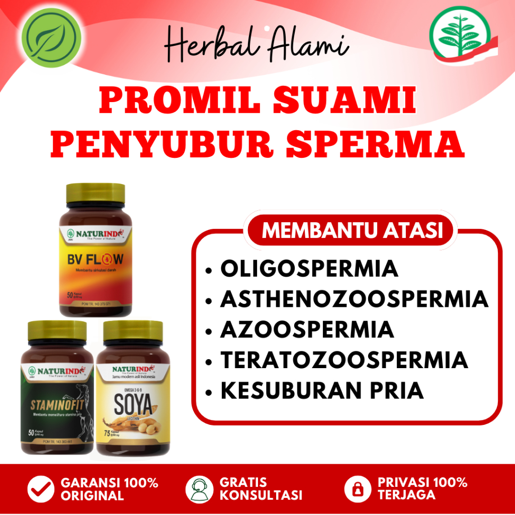 Obat Herbal Promil Suami Oligospermia Azoospermia Asthenozoospermia Teratozoospermia Naturindo