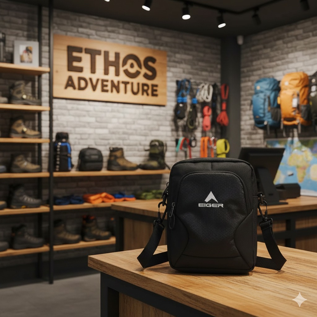 TAS EIGER1989 CROSSROAD SV 1F TRAVEL POUCH TAS SLING BAG PRIA WANITA