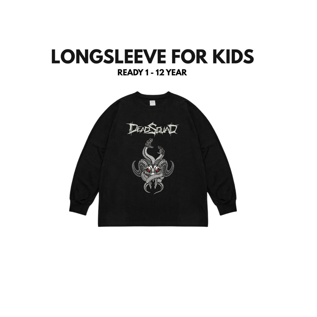 Kaos Lengan Panjang anak - Kaos band metal Deadsquad - longsleeve anak unisex