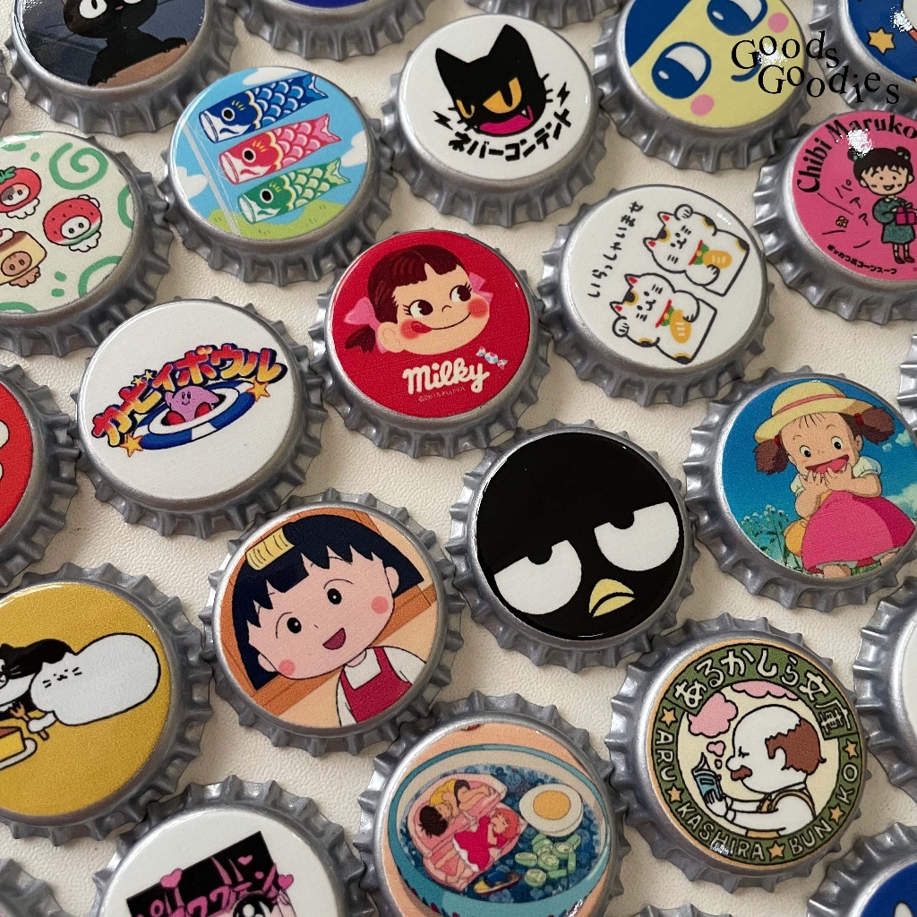 goodsgoodies Bottle Cap Pin / Pin Tutup Botol / Bottle Cap Pins Japan Cartoon Kartun Ghibli Jepang R
