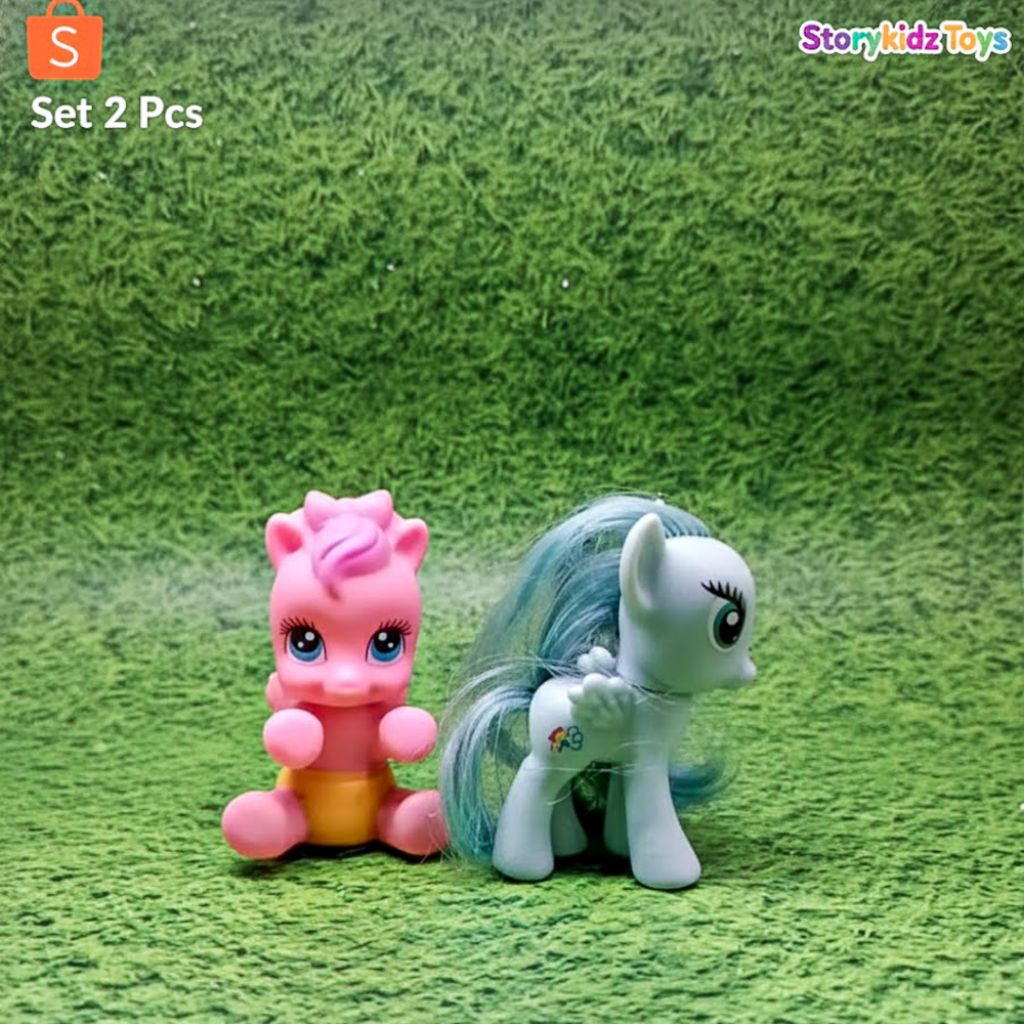 Set 2 Pcs Figure Kuda Poni My Little Pony Mainan Anak Preloved Koleksi
