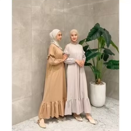 Gamis Aira Dress Bahan Bianca Knit by Ocik Gallery PL