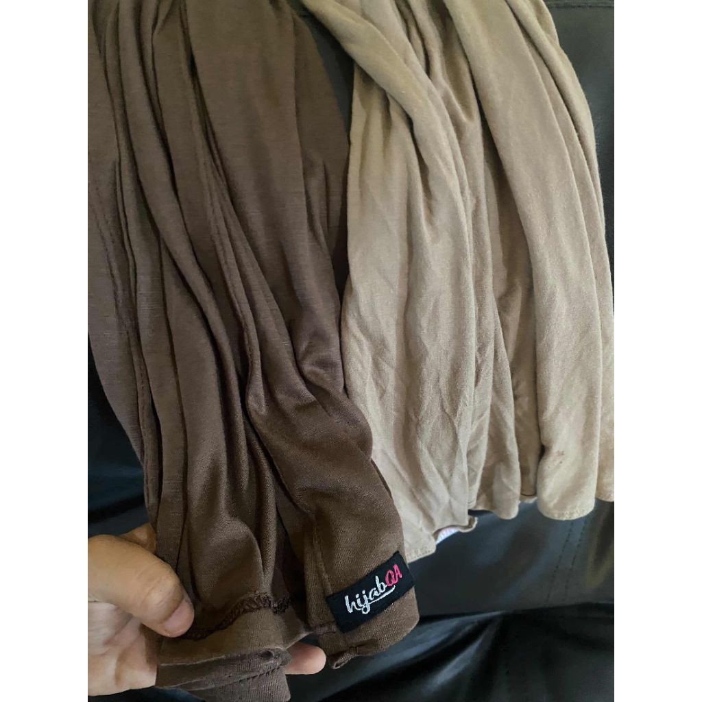 preloved hijabqa hijab rayon viscos warna coffe