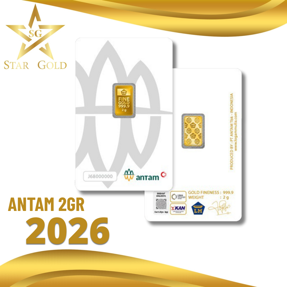 Star Gold Logam Mulia Antam Press ( LM ) 2Gram 2GR