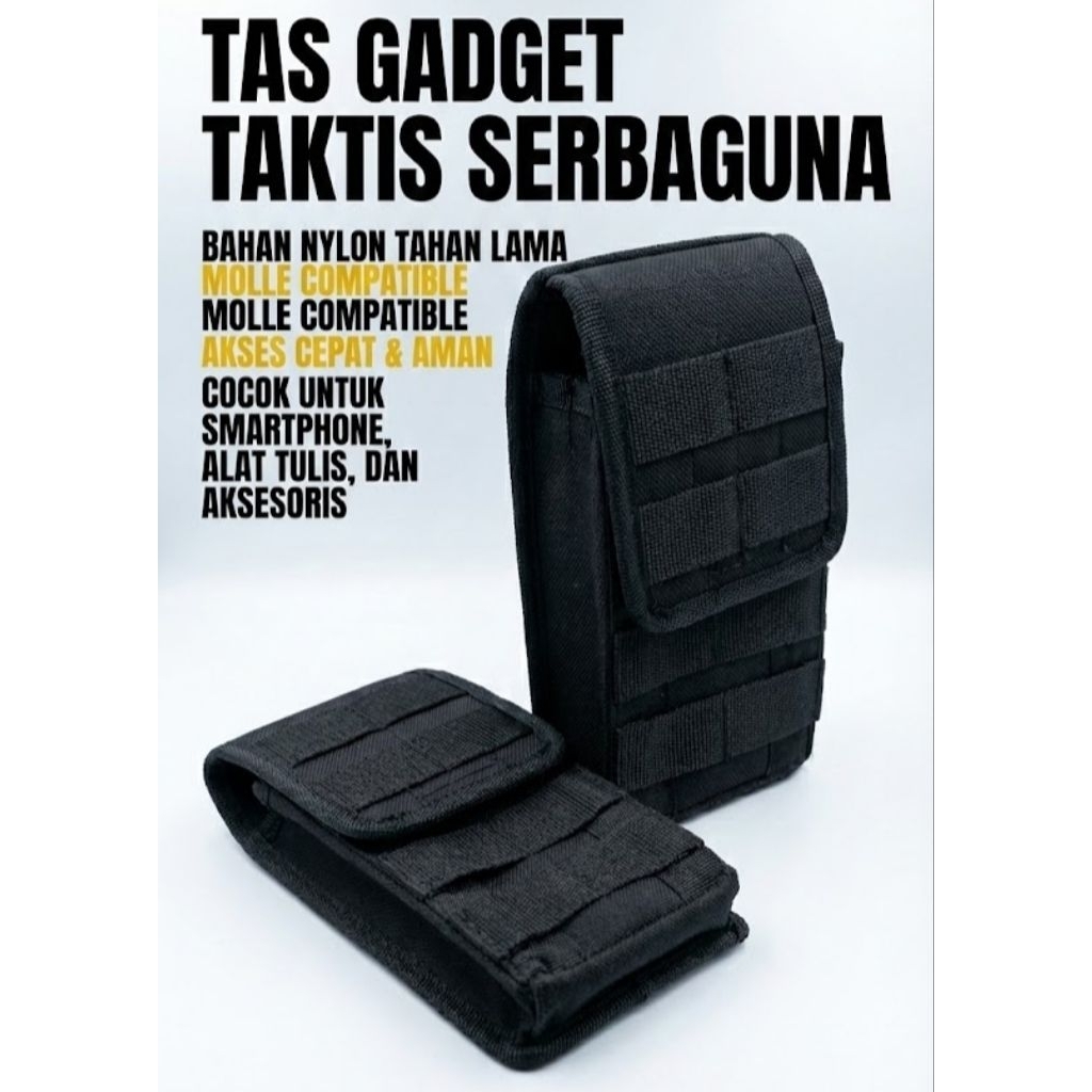 SARUNG/TEMPAT HP-HITAM PINGGANG TACTICAL ARMY