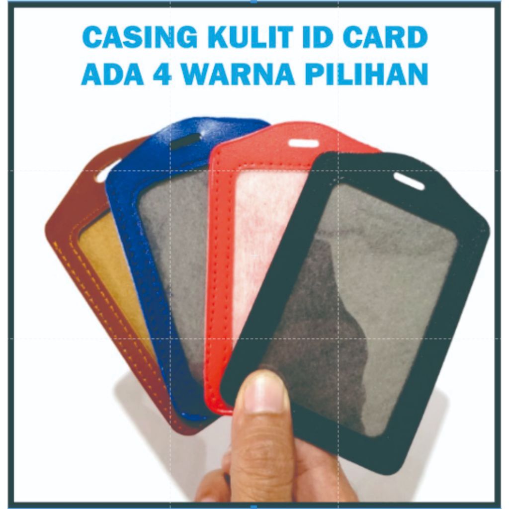 Casing Frame Idcard Kulit Idcard Imitasi Wadah Id Card Tempat Id Card