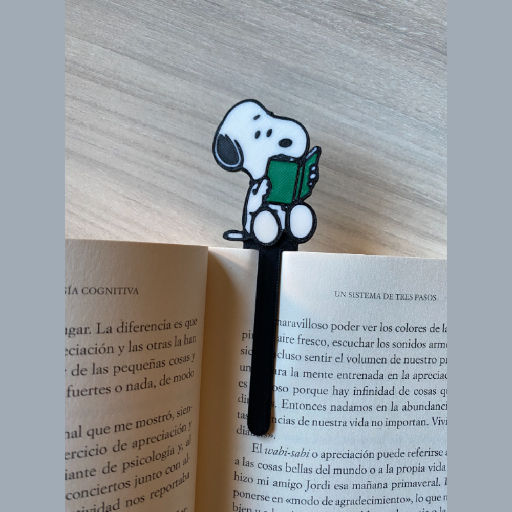 Pembatas Buku Snoopy Reading - Bookmark Plastik & Anti Patah