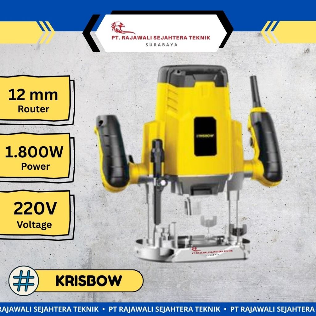 Krisbow Mesin Router Kayu 12 mm / Mesin Profil Kayu 12mm [IRRZ 12]