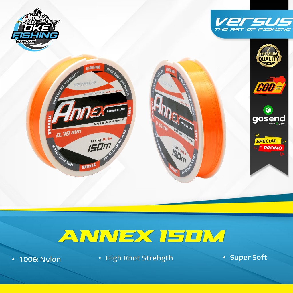 Senar Pancing Monofilament VERSUS ANNEX – Tarikan Kuat, Sensitif, dan Tahan Air Laut